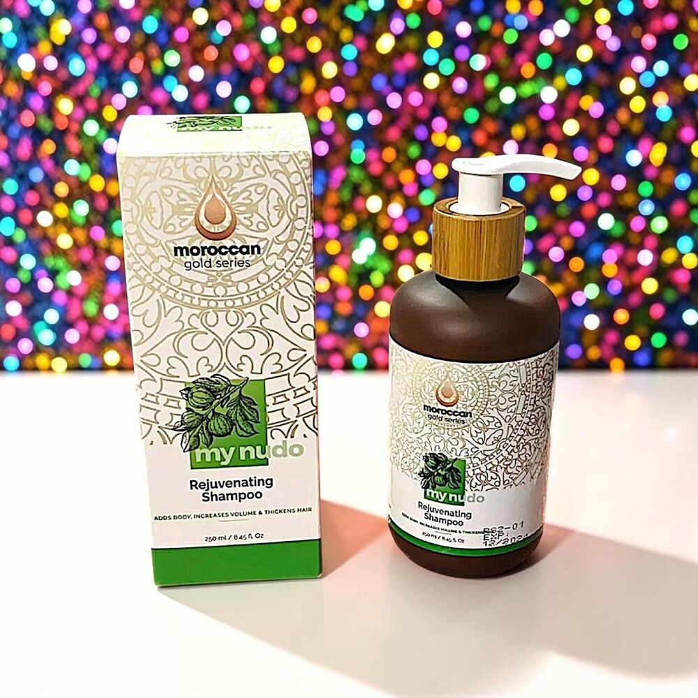 Moroccan Gold Series My NuDo Rejuvenating Shampoo New In Box 8.45 oz MSRP $60